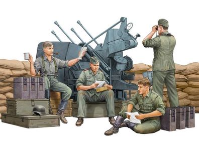 Trumpeter 1:35 432 German Anti-Aircraft Gun Crew - NEU