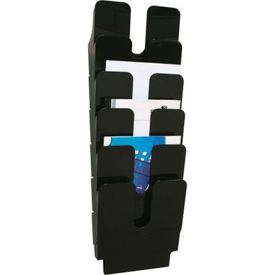 Durable Prospektspenderset A4 6tlg sw Flexiplus Wandmontage