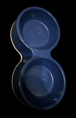Doppelter Tier Futternapf Blau