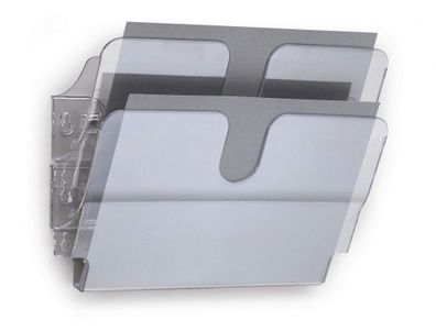 Durable Prospektspenderset A4 quer tr 2tlg Flexiplus Wandmontage
