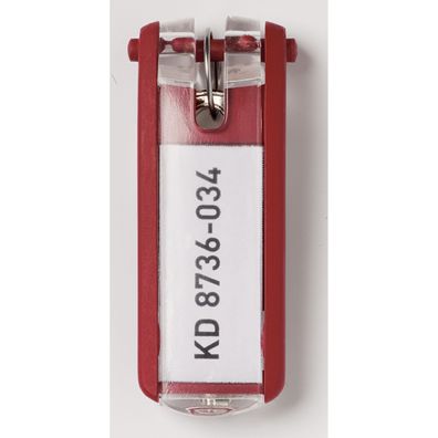 Durable Schlüsselanhänger rt 6St KEY CLIP beschriftbar