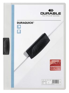 Durable Klemm-Mappe Duraquick A4 ws für 20 Blatt transp Deckblatt