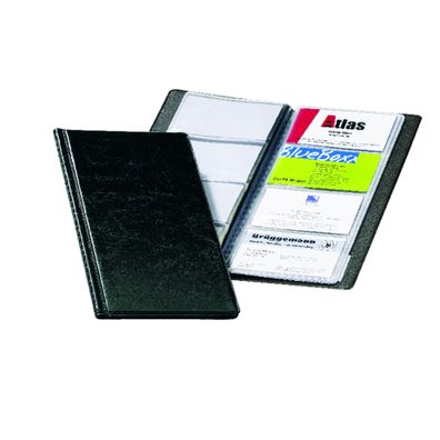 Durable Visitenkartenbuch 115x253mm sw Album für 96 Visitenkarten