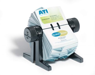 Durable Rollkartei Visifix flip Cubo sw mit 150 Visitenkarten u Reg
