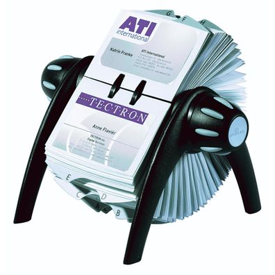 Durable Rollkartei Visifix flip sw für 200 Visitenkarten 72x104mm
