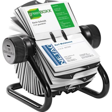 Durable Rollkartei sw 200Hüllen Visifix für 400 Visitenkarten