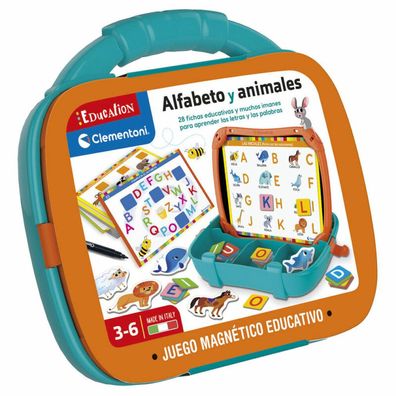 Magnetische Aktentasche Alphabet UND TIERE 55492 Clementoni