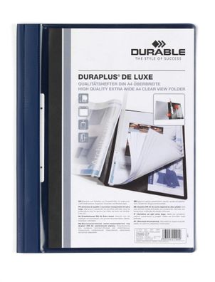 Durable Schnellhefter Duraplus de Luxe dbl m Tasche u Einheftmechanik