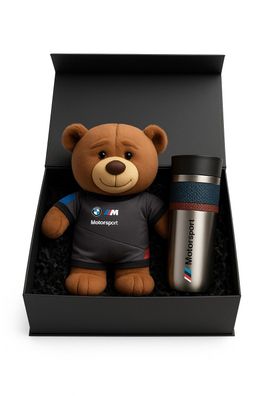 BMW Geschenkset in exklusiver Geschenkbox 2-teilig Thermobecher Bär