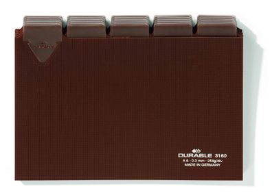 Durable Karteiregister A6 quer br Kunststoff 25mm Tab 5/5 Teilg