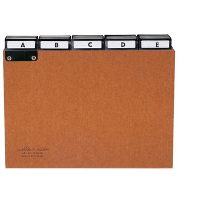 Durable Karteiregister A5 quer A-Z br Preßspan 40mm Tab 5/5 Teilung