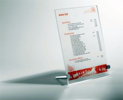 Durable Tischaufsteller DIN A4 tr Crystal Sign Desk
