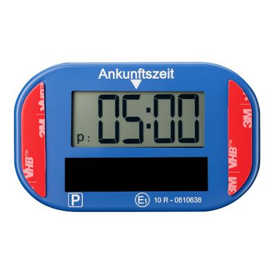 Wiltec Elektronische Parkscheibe mit Solarpanel digitale Parkuhr KBA-Zulassung