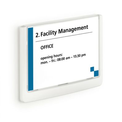 Durable Türschild 149x105,5mm ws CLICK SIGN transparente Front