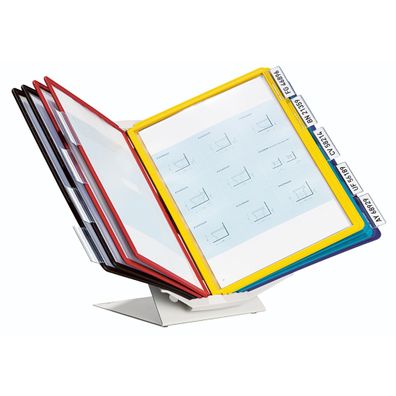 Durable Sichttafelsystem VARIO pro 10 Tischständer m 10Tafeln+Reiter
