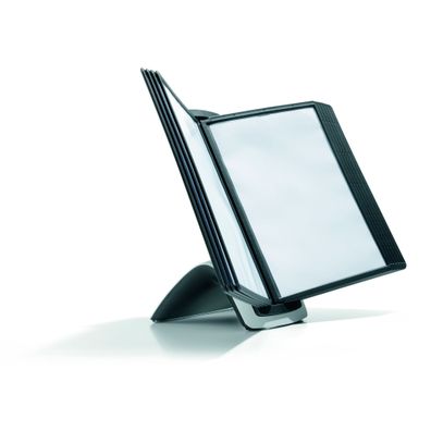 Durable Sichttafelsystem SHERPA style Tischständer sw/gr 10 Tafeln