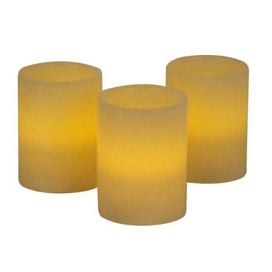 LED Vanille-Duftkerzen 3er-Set Duftwachskerzen Wachskerzen Deko Stumpen