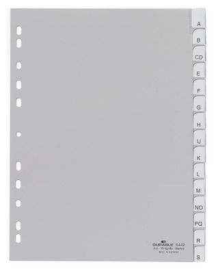 Durable Ordnerregister für A4 15tlg gr umschweißte Taben u Schild