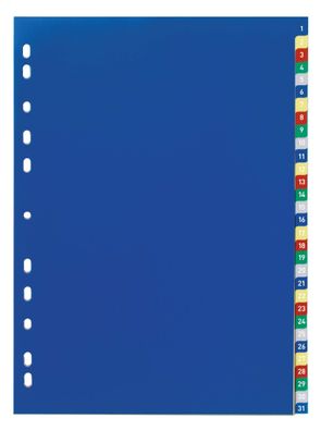 Durable Register 1-31 geprägt Taben fa DIN A4 hoch volldeckend