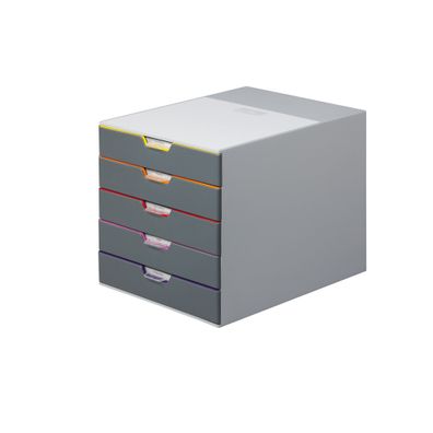 Durable Schubladenbox 292x280x356mm 5 farbige Schubladen
