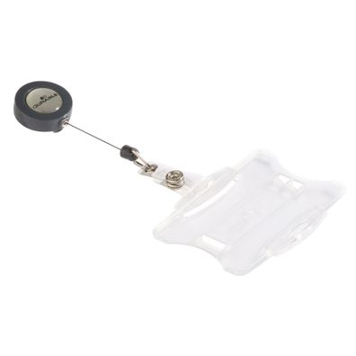 Durable Namensschild 54x85mm tr 10St mit Ausweishalter