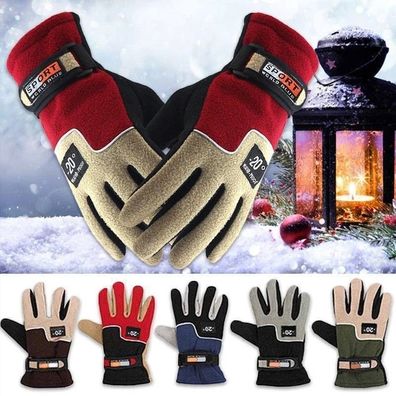 Winter Handschuhe Damen/Herren Fahrrad Thermo Handschuhe-Wasserdicht Touchscreen