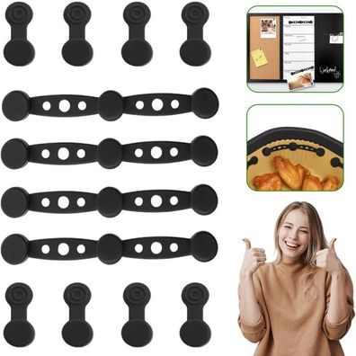 12 Magnet Silikonschnallen für Heißluftfritteusen Down Air Fryer Pergament Liner