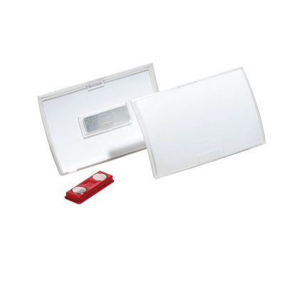Durable Namensschild 54x90 mm Magnet 70% recycled PP CLICK FOLD
