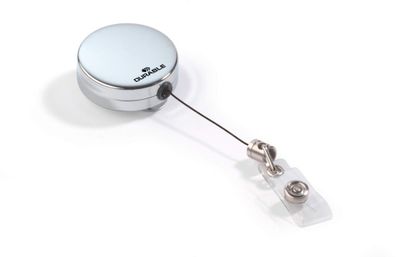 Durable Ausweishalter Chrome si 10St aus Metall mit Druckknopf