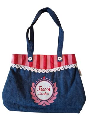Blümchen & Ko TUSSI TASCHE! Tasche Shopper Alpstyle Shopper blau rosa