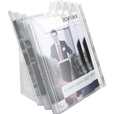 Durable Prospektspender A4 3tlg tr Combiboxx für Wand+Tisch