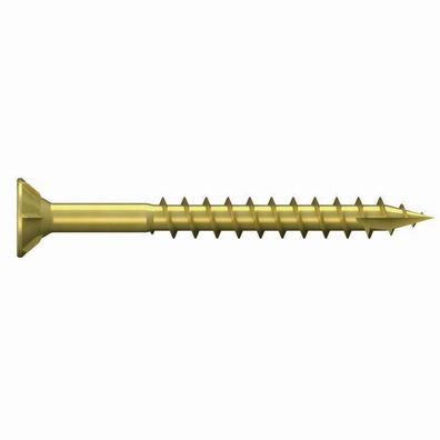 Spanplattenschrauben verzinkt TX TG 5 x 70 Paket 200 Stück, gelb, 1x gleitb,