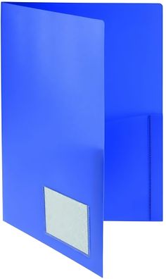 FSY Broschüren-Mappe runde Taschen, Standard, blau, 1 Stück