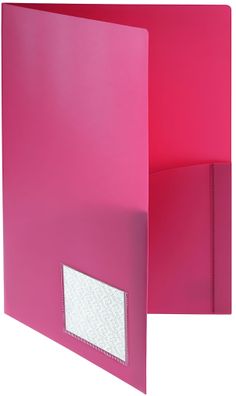 FSY Broschüren-Mappe runde Taschen, Standard, rot, 1 Stück