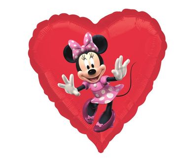 Disney Minnie Mouse Herzform Folienballon 39 cm Luftballon Heliumballon