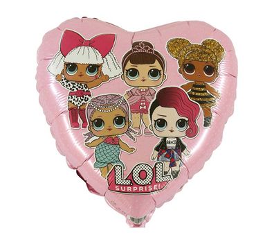 L.O.L. Surprise Folienballon Herzform 43 cm Folienballon Luftballon Heliumballon