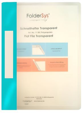 FSY Schnellhefter, Transparent, türkis, 1 Stück