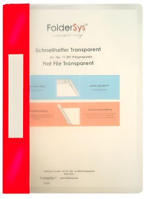 FSY Schnellhefter, Transparent, bordeauxrot, 1 Stück