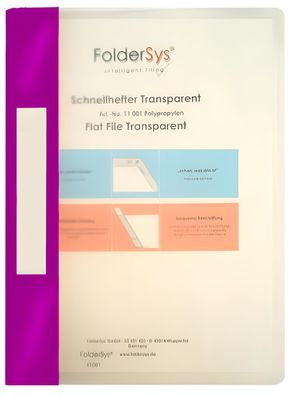 FSY Schnellhefter, Transparent, lila, 1 Stück