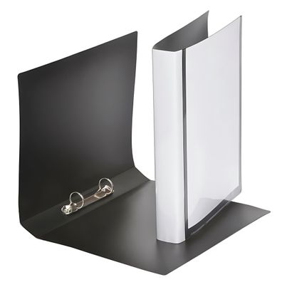 FSY Präsentations-Ringbuch, A4, 2-Ringe 25mm, Rücken 40mm, PP schwarz