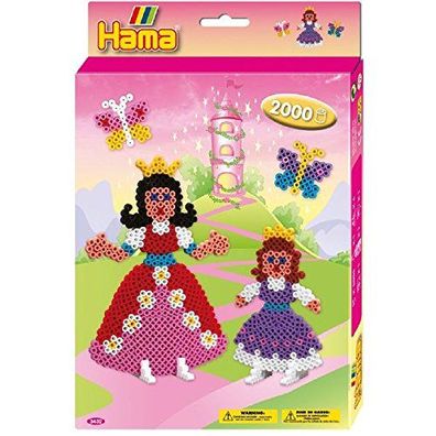 HAMA kleine Geschenkpackung Prinzessinnen 2000 Stück Bügelperlen NEU NEW