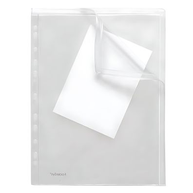 Gleitverschlussbeutel, A4, mit Abheftrand, PVC farblos transparent,