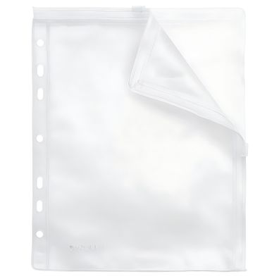 Gleitverschlussbeutel, A5, mit Abheftrand, PVC farblos transparent,