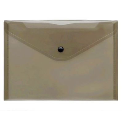 FSY Sichttasche, A5, Druckknopf, Transparent, rauch, 1 Stück