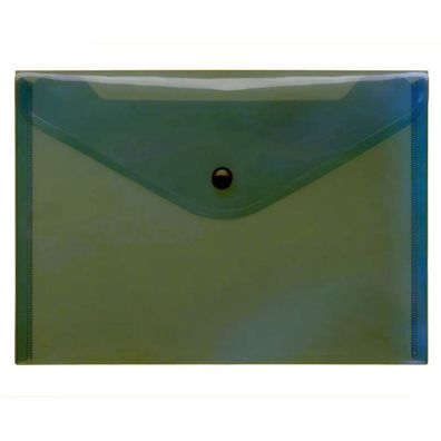 FSY Sichttasche, A5, Druckknopf, Transparent, blau, 1 Stück