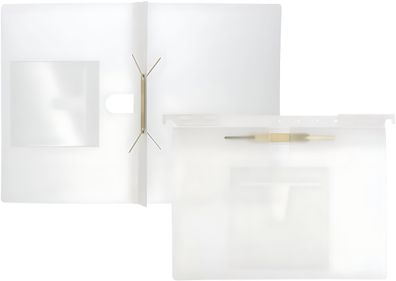 FSY PP-Hängehefter A4, U-Clip + Doppelheftzunge, farblos transluzent