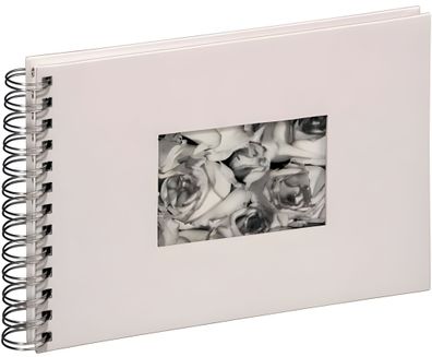 Pagna Spiralalbum 24x17cm Passep. Stoffeinband 40S weiß