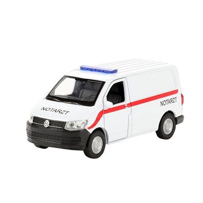 Welly VW Transporter T6 Bus Notarzt Spielzeugauto Modellauto Metall Car