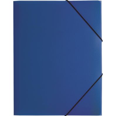 Pagna Gummizugmappe A4 PP 3 Einschlagklappen blau