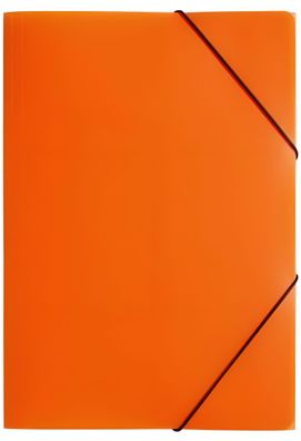 Pagna Gummizugmappe A3 PP 3 Einschlagklappen orange